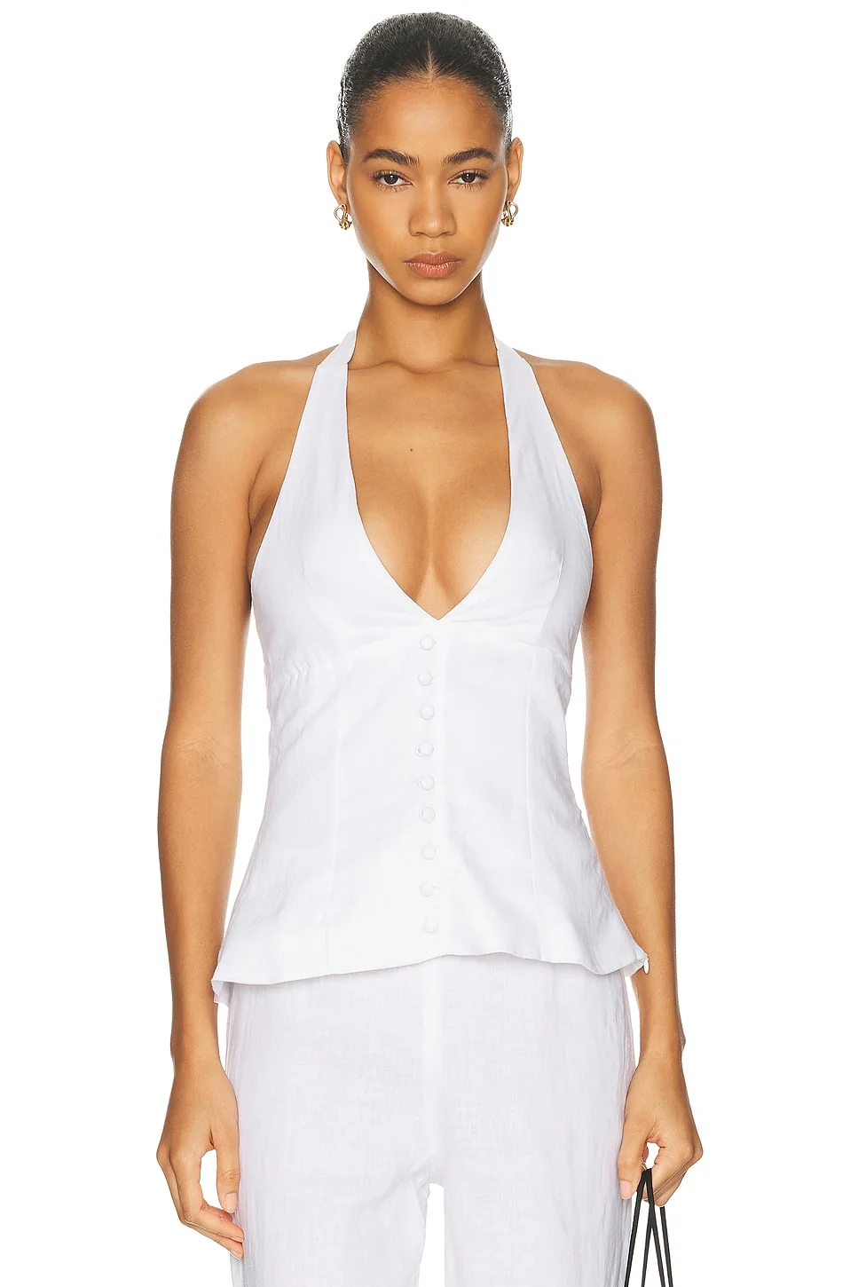 Linen Halter Neck Top - 1