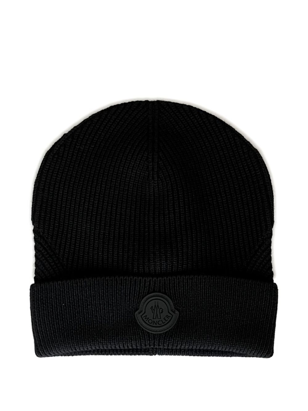 ribbed logo beanie hat - 2