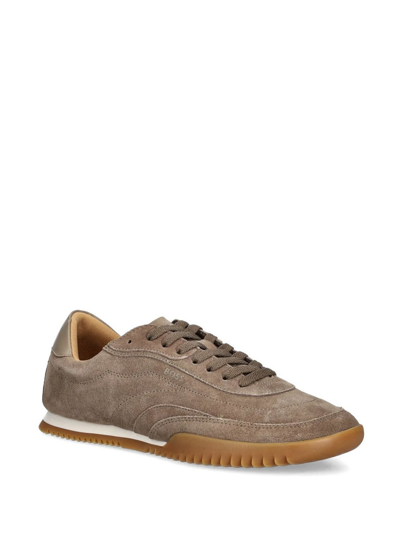 BOSS suede leather low-top sneakers outlook