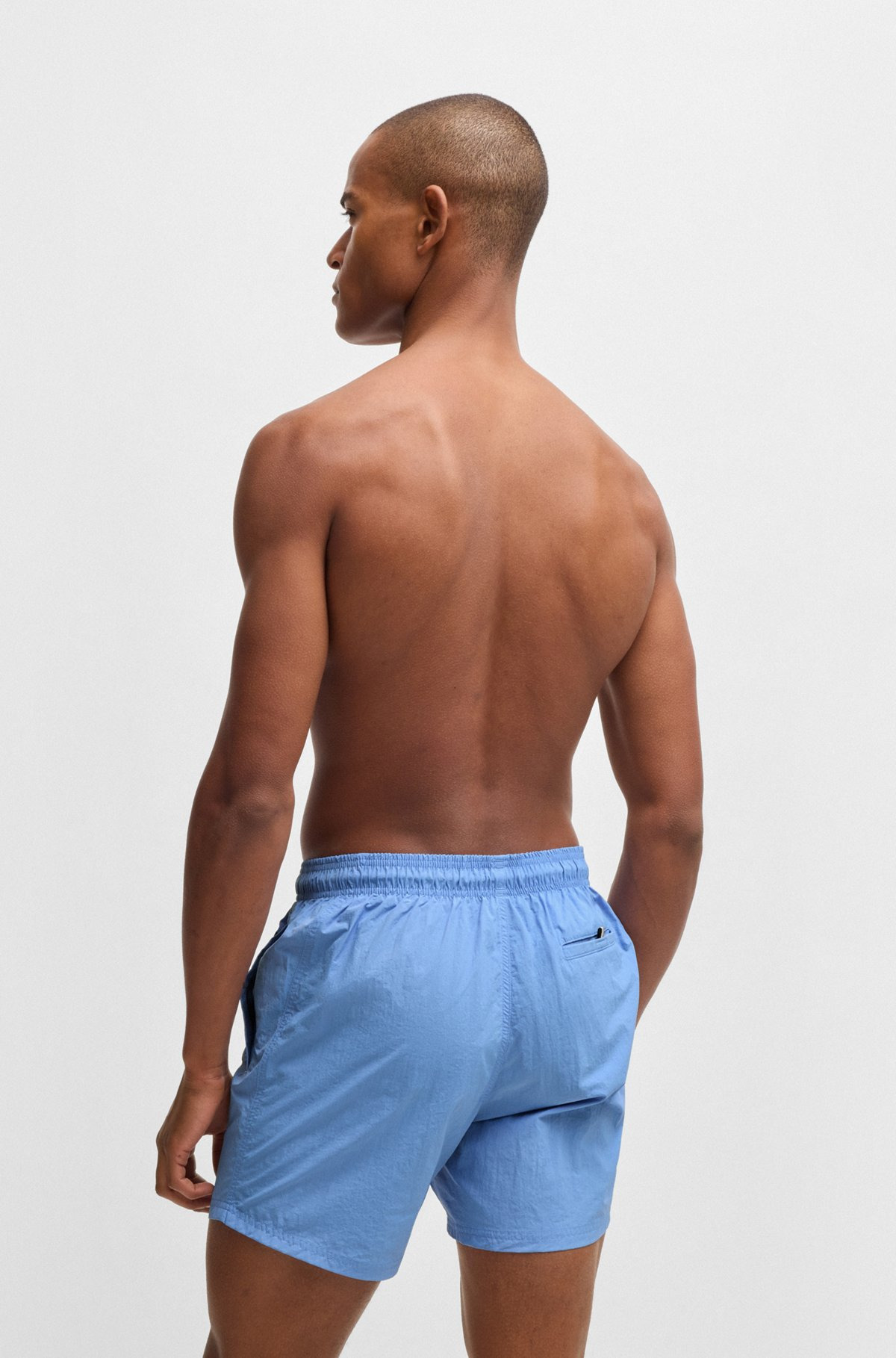 FULLY LINED SWIM SHORTS WITH LOGO PRINT - 3