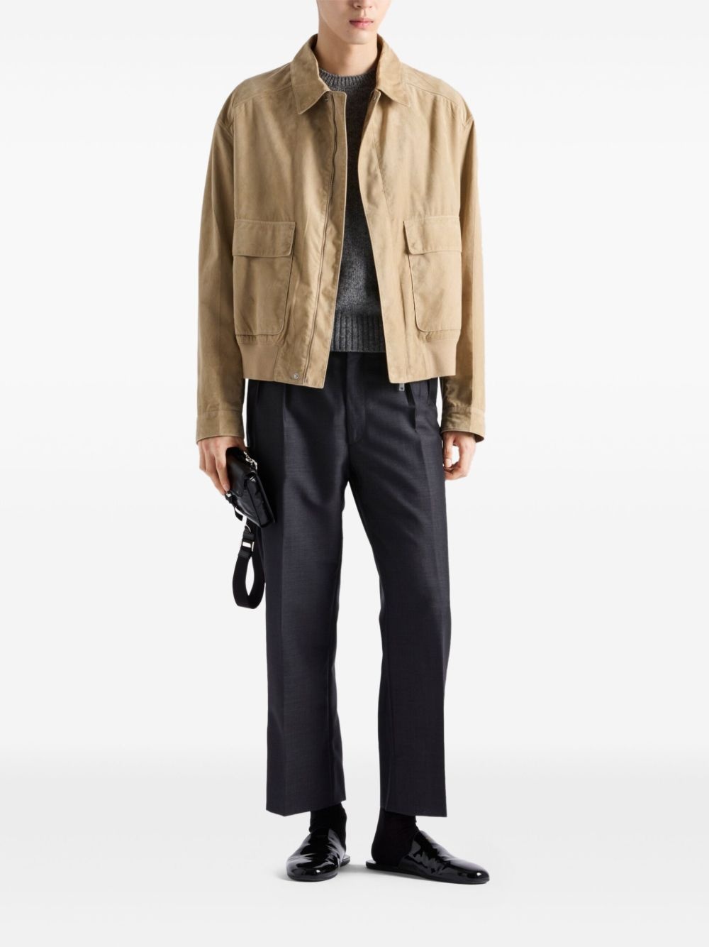 suede bomber jacket - 2