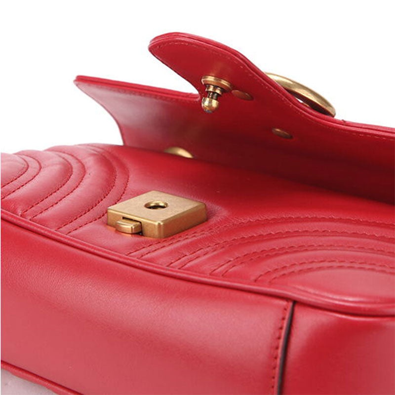(WMNS) Gucci GG Marmont Mini Shoulder Bag Red 446744-DTDIT-6433 - 9