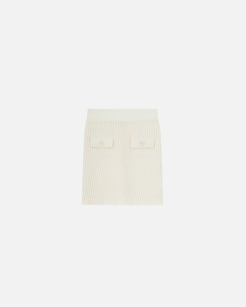 KNIT MINI SKIRT WITH GEOMETRIC STITCHING 1