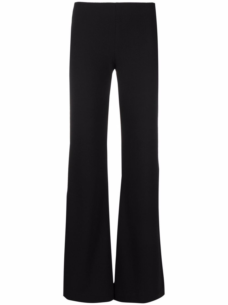 flared mid-rise trousers 1