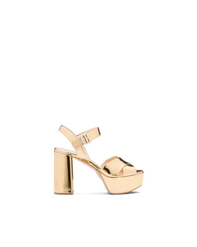 Prada Metallic leather sandals outlook