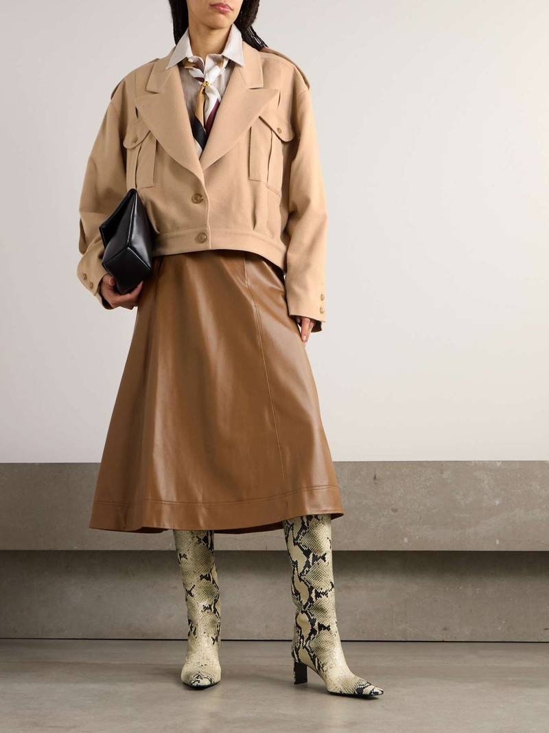 BLAZÉ MILANO Mystere Serama oversized wool-blend jacket Beige outlook