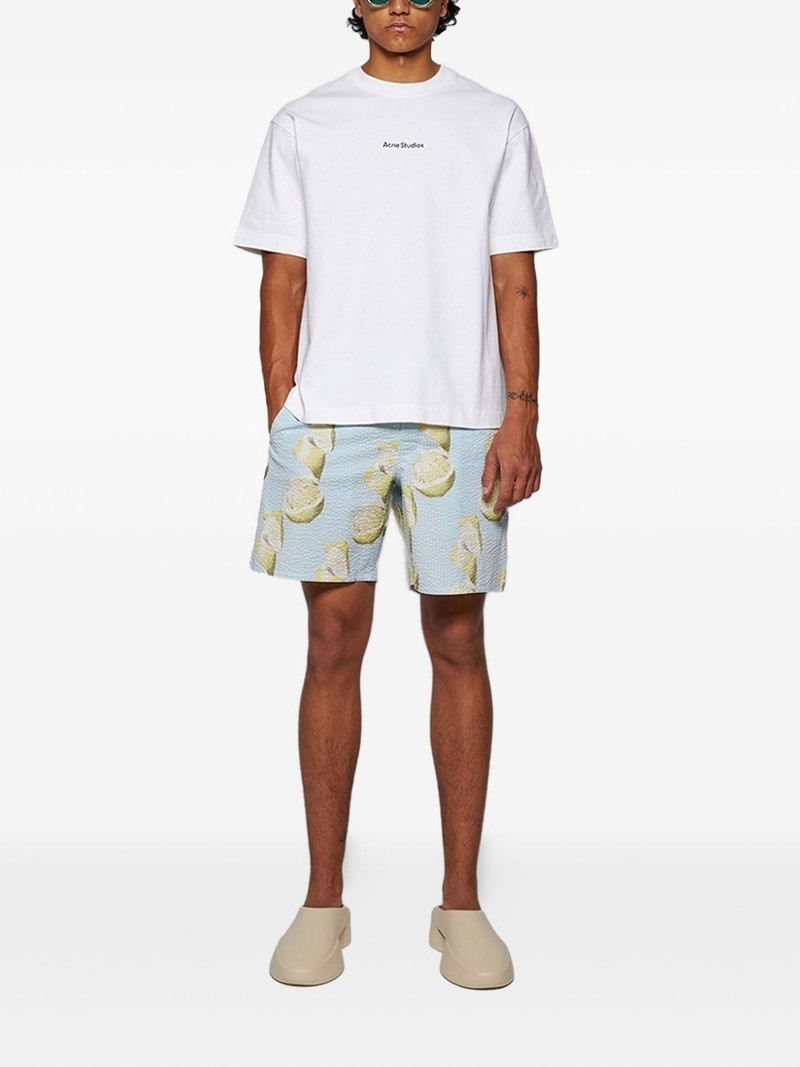Givenchy lemon-print seersucker swim shorts outlook