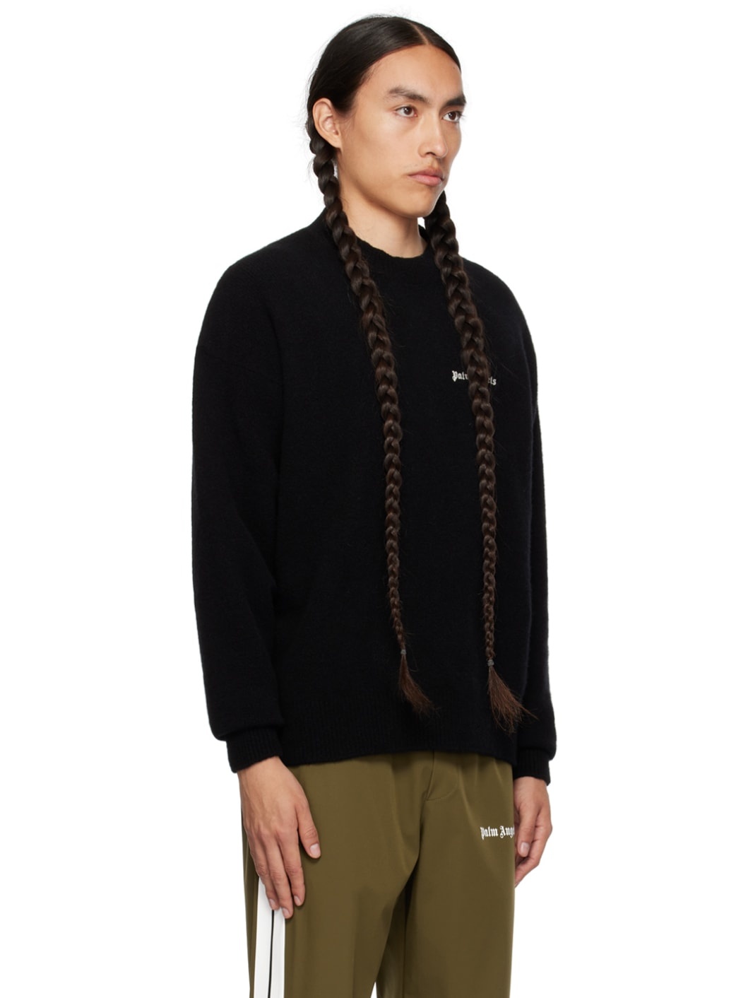 Black Embroidered Sweater - 2