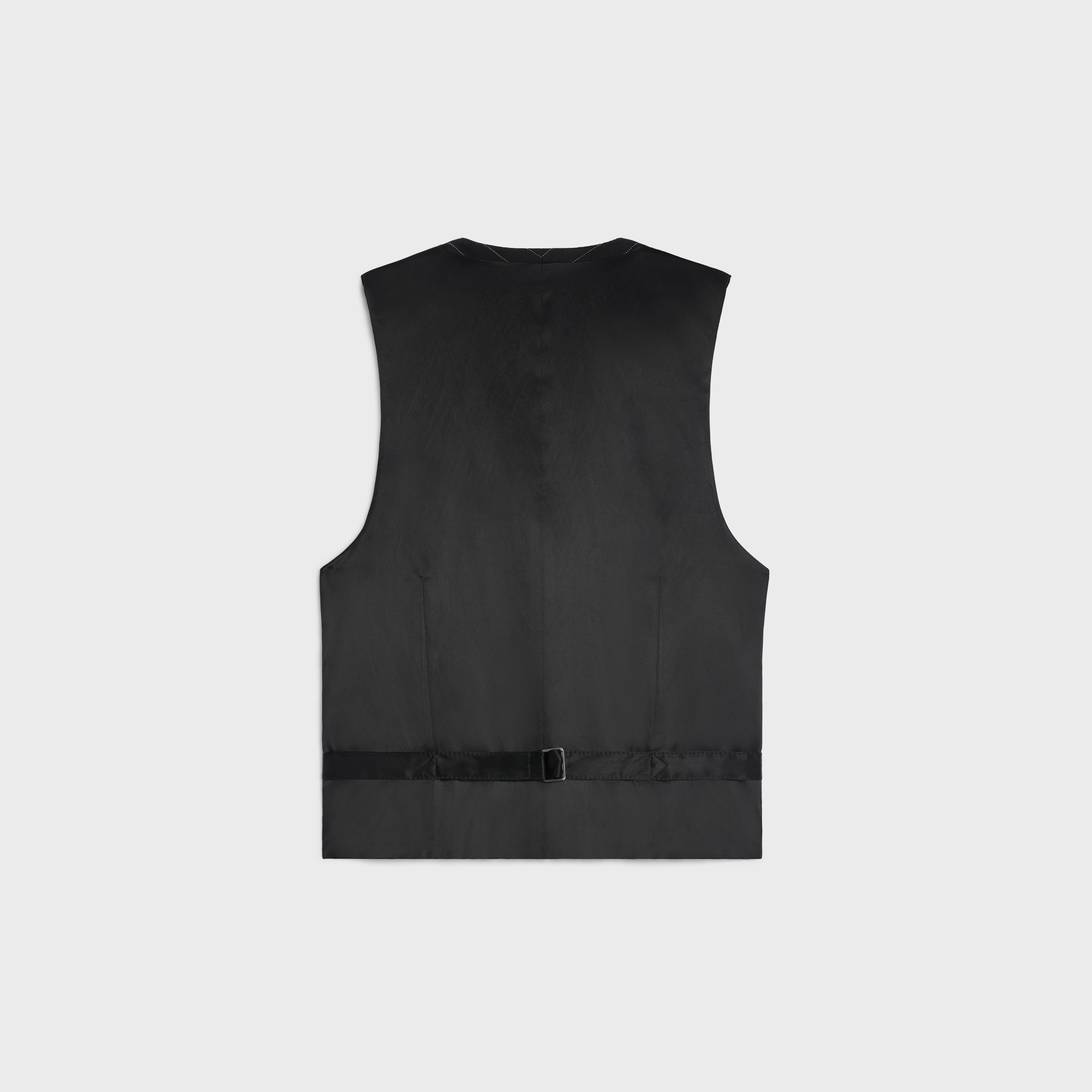 vest in wide pinstripe virgin wool - 2