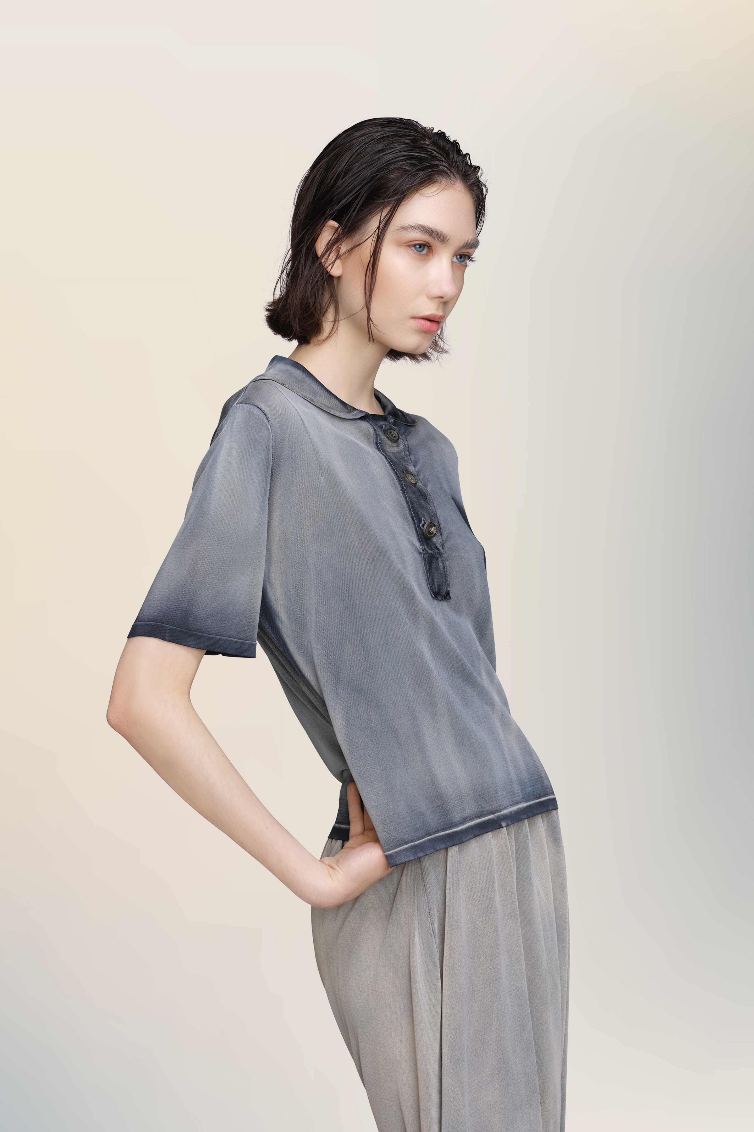 Sun-faded polo top - 4