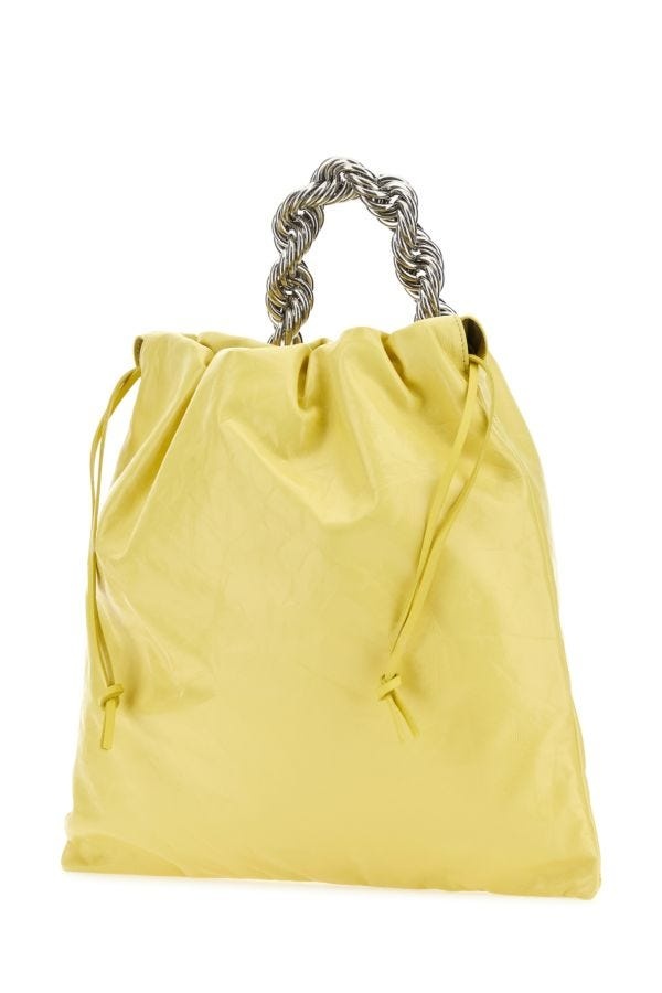 JIL SANDER Yellow Leather Bucket Bag - 2