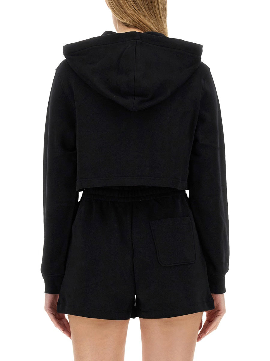 Moschino Women Cropped Sweatshirt With Teddy Bear Logo - 3