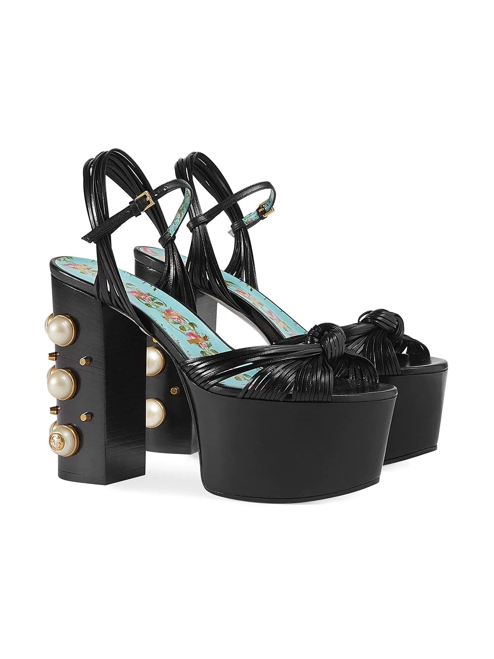 knotted strap platform sandals - 3