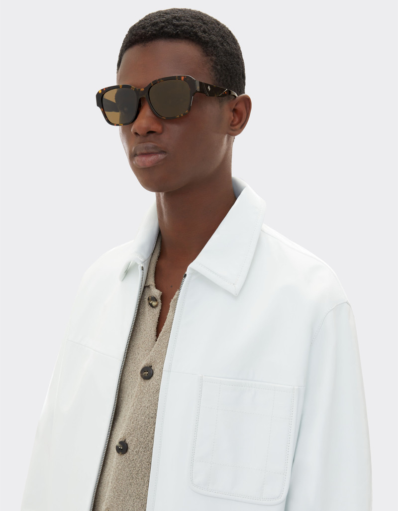 Ferrari Ferrari sunglasses in tortoiseshell yellow acetate with polarised brown lenses outlook