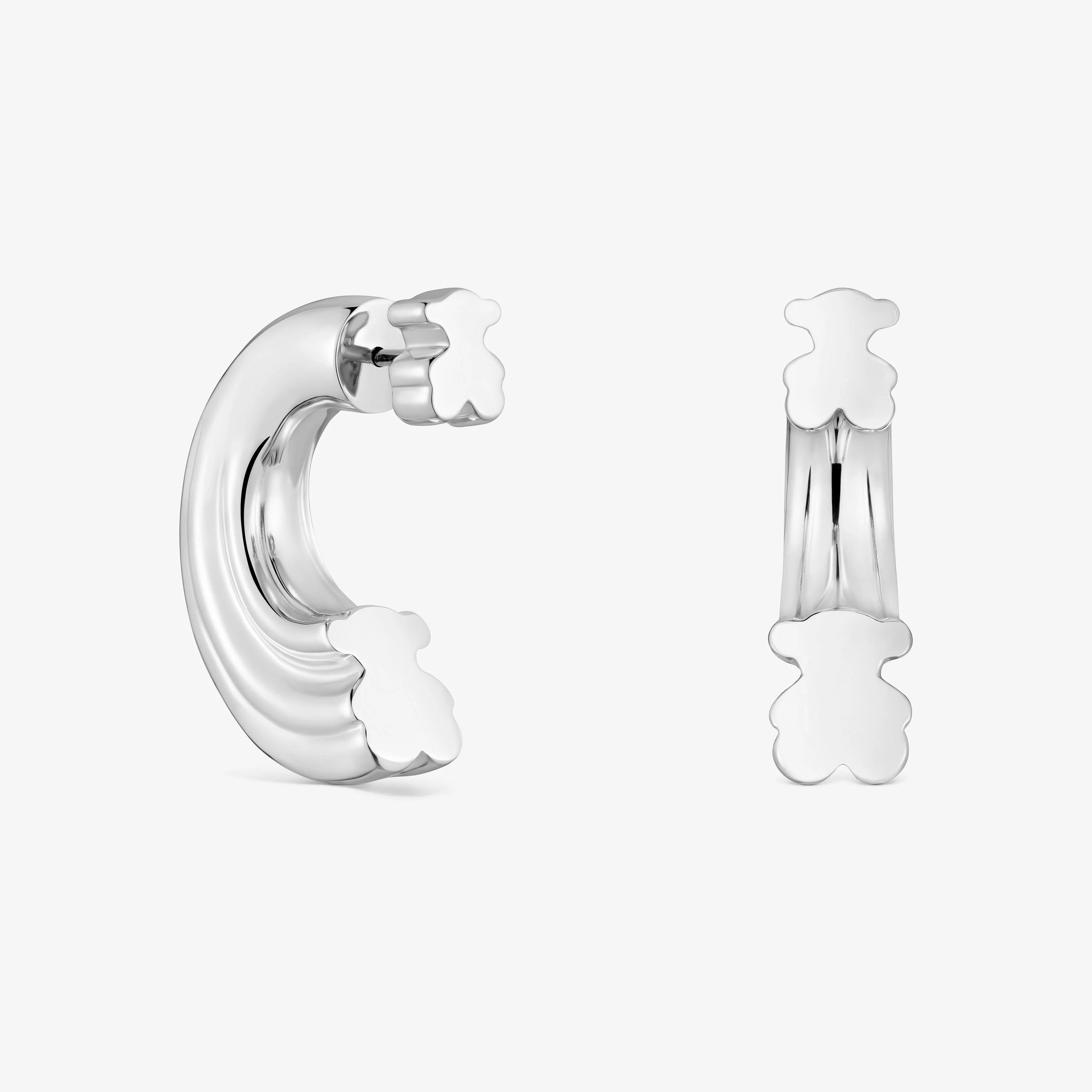 Silver Hoop earrings with bear motif TOUS 1950 - 1