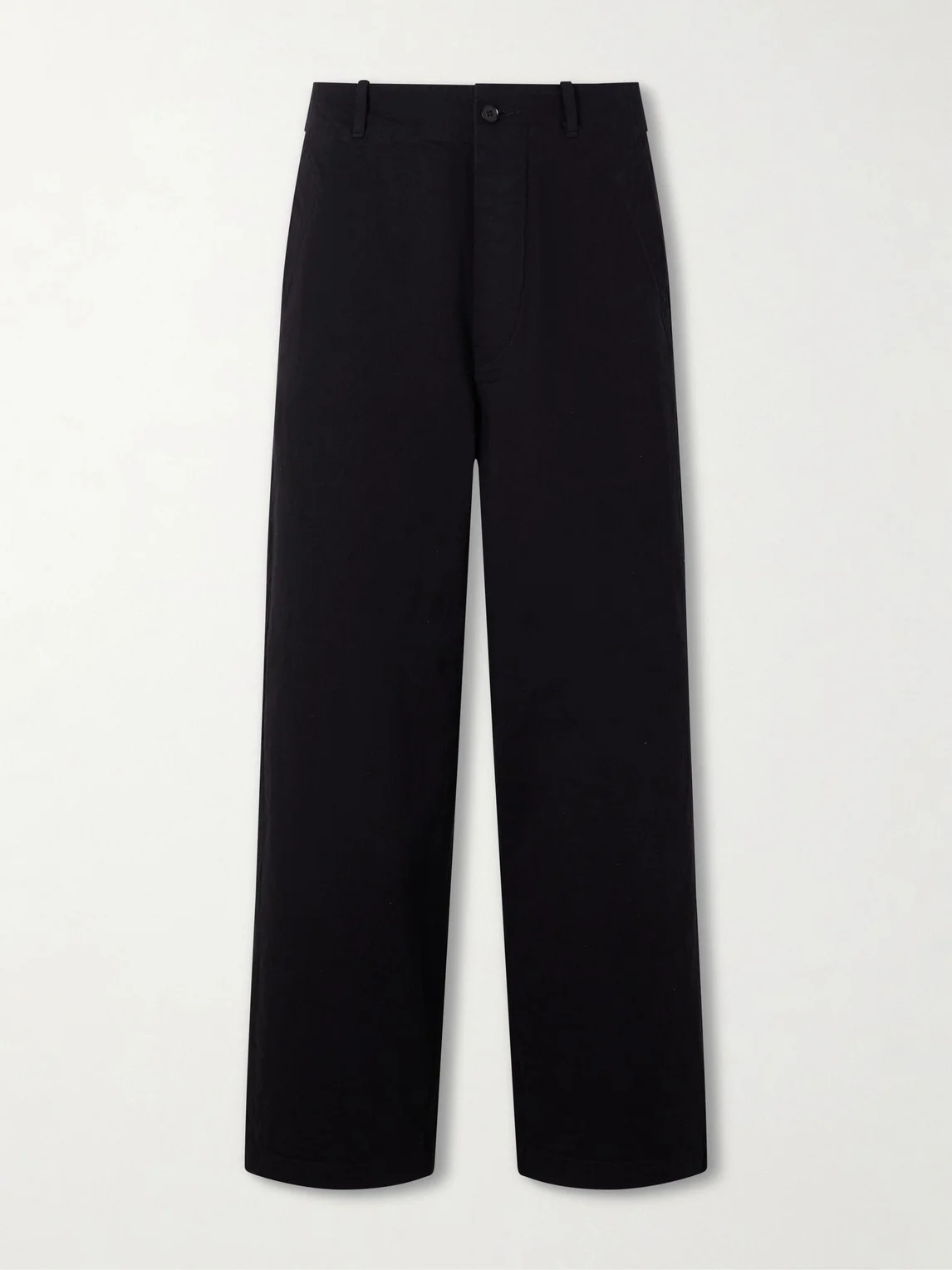 Wide-Leg Cotton-Drill Trousers - 1