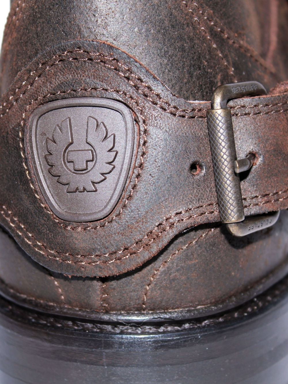 buckle-strap leather boots - 5