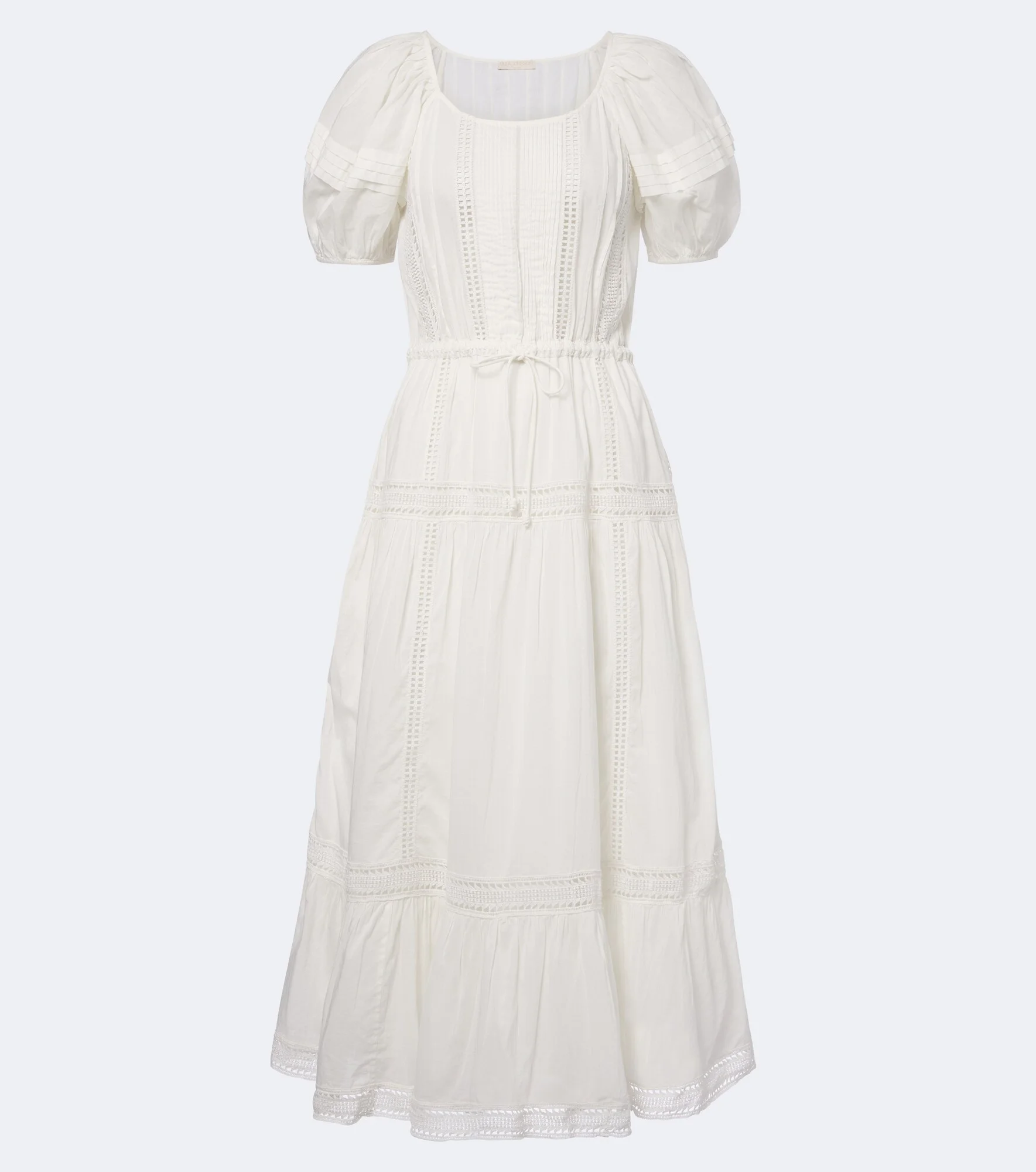 Isolde embroidered tiered cotton midi dress - 1