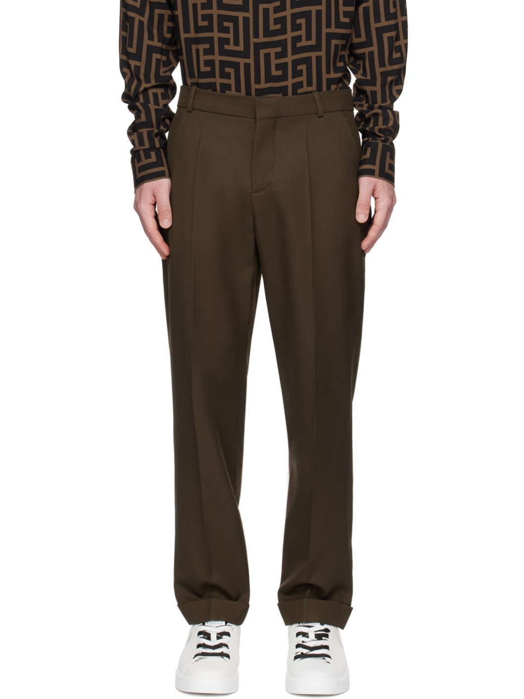 Brown Four-Pocket Trousers - 1