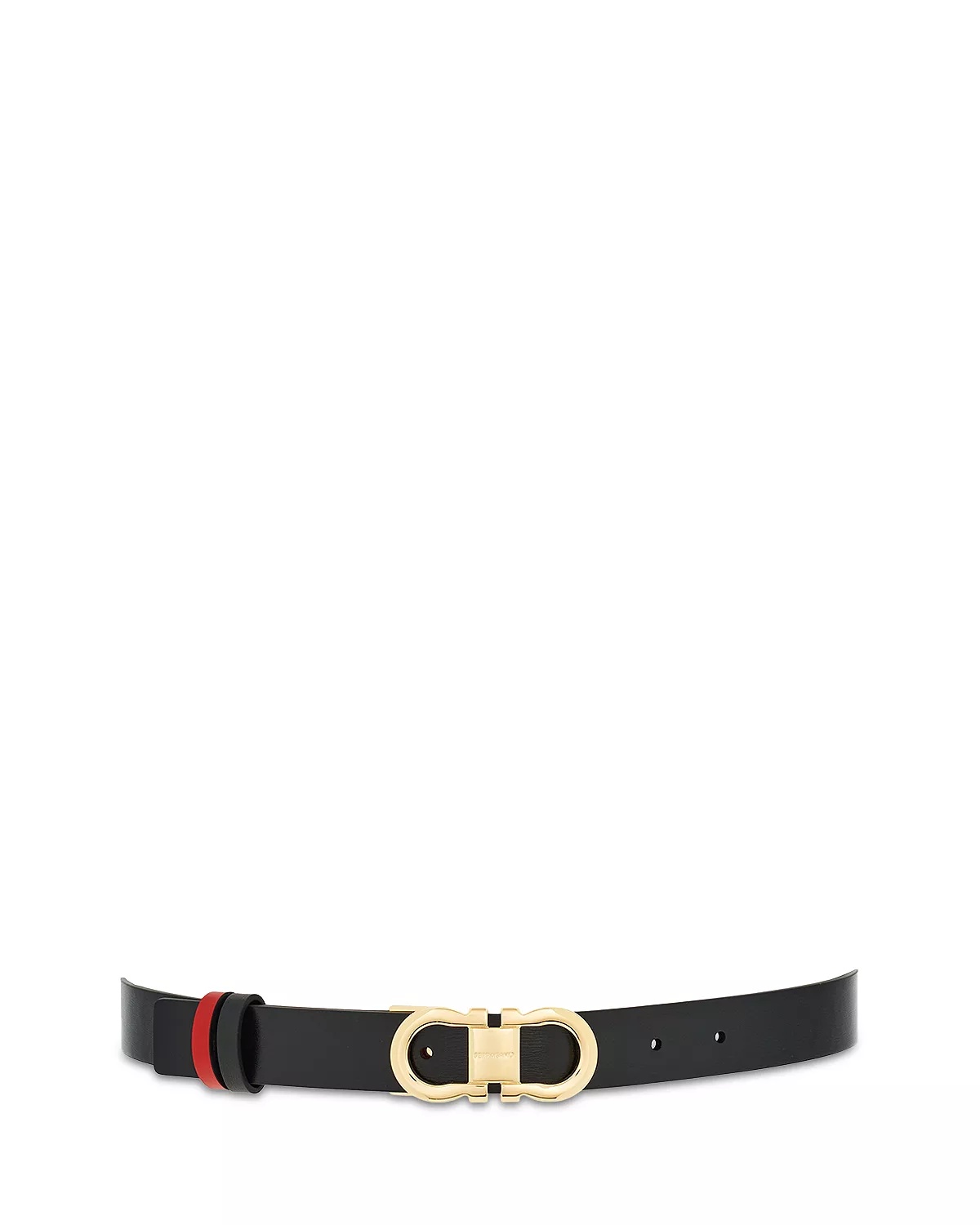 Women's Double Gancini Reversible Leather Belt - 3