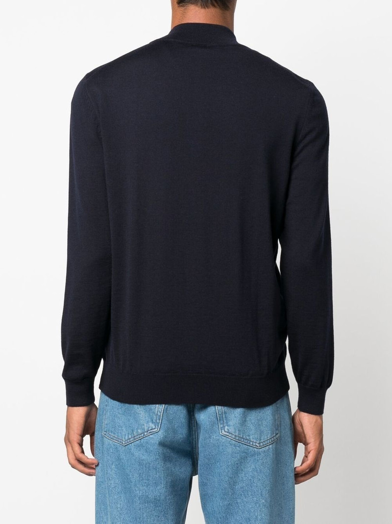 zip-up virgin-wool sweater 4