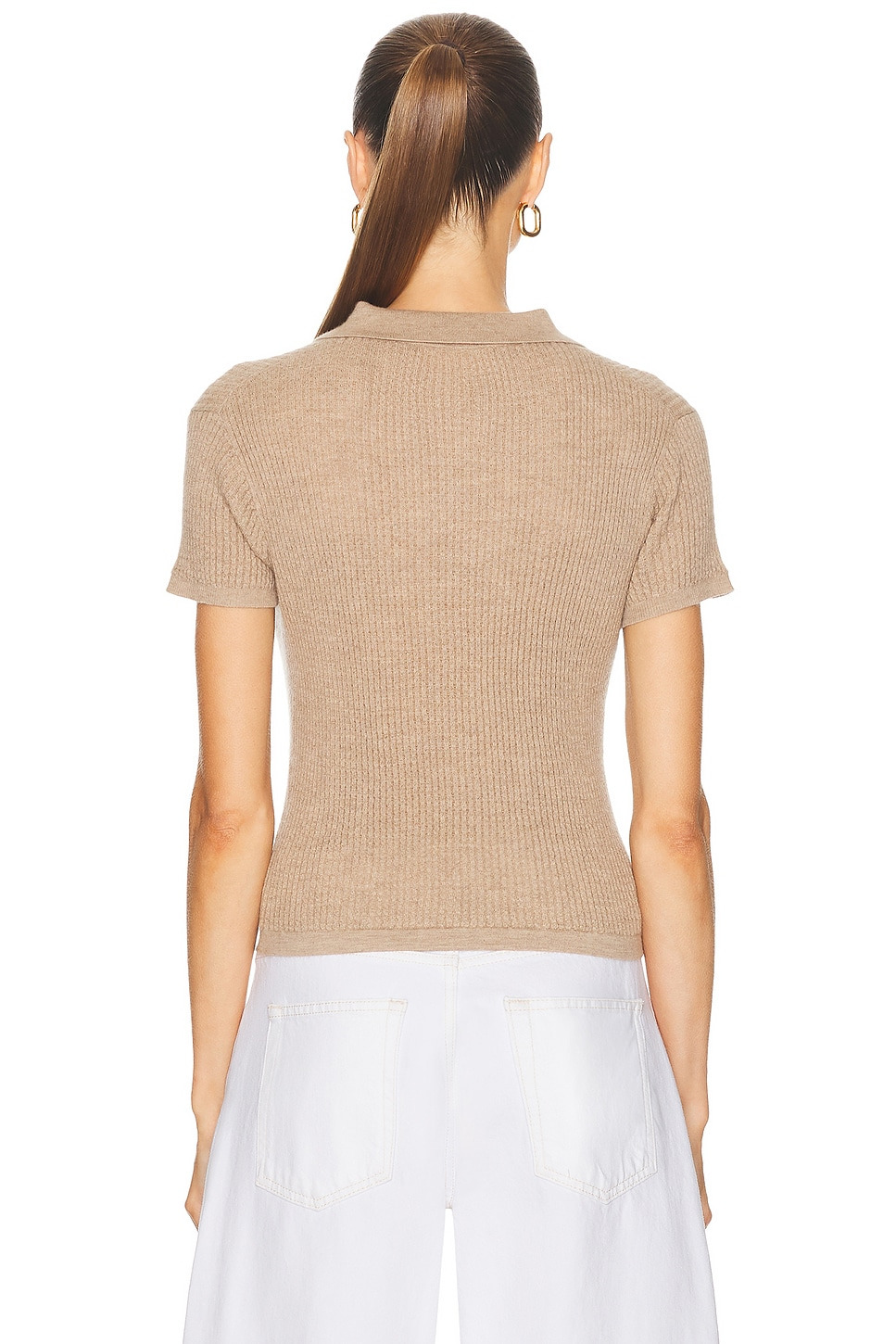 Shrunken Cashmere Polo Top - 3