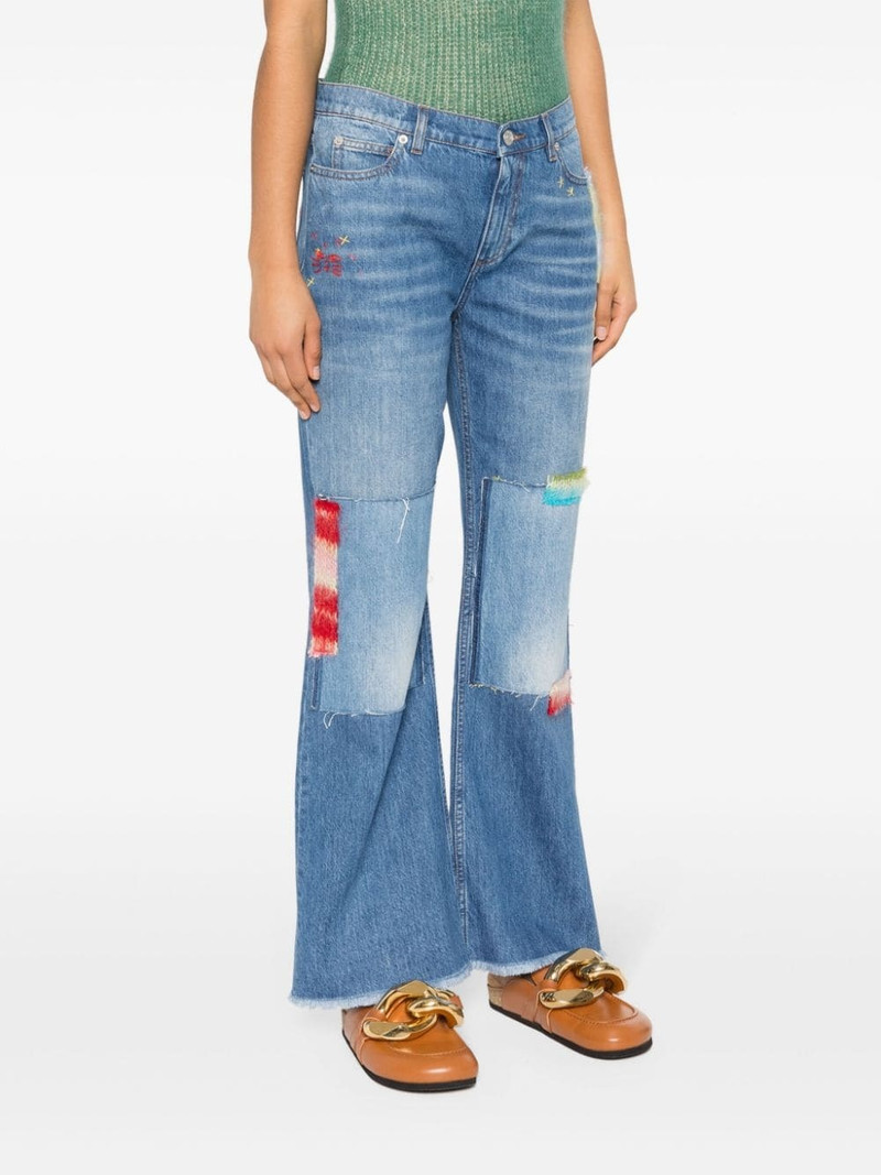 mohair-detail straight-leg jeans 3