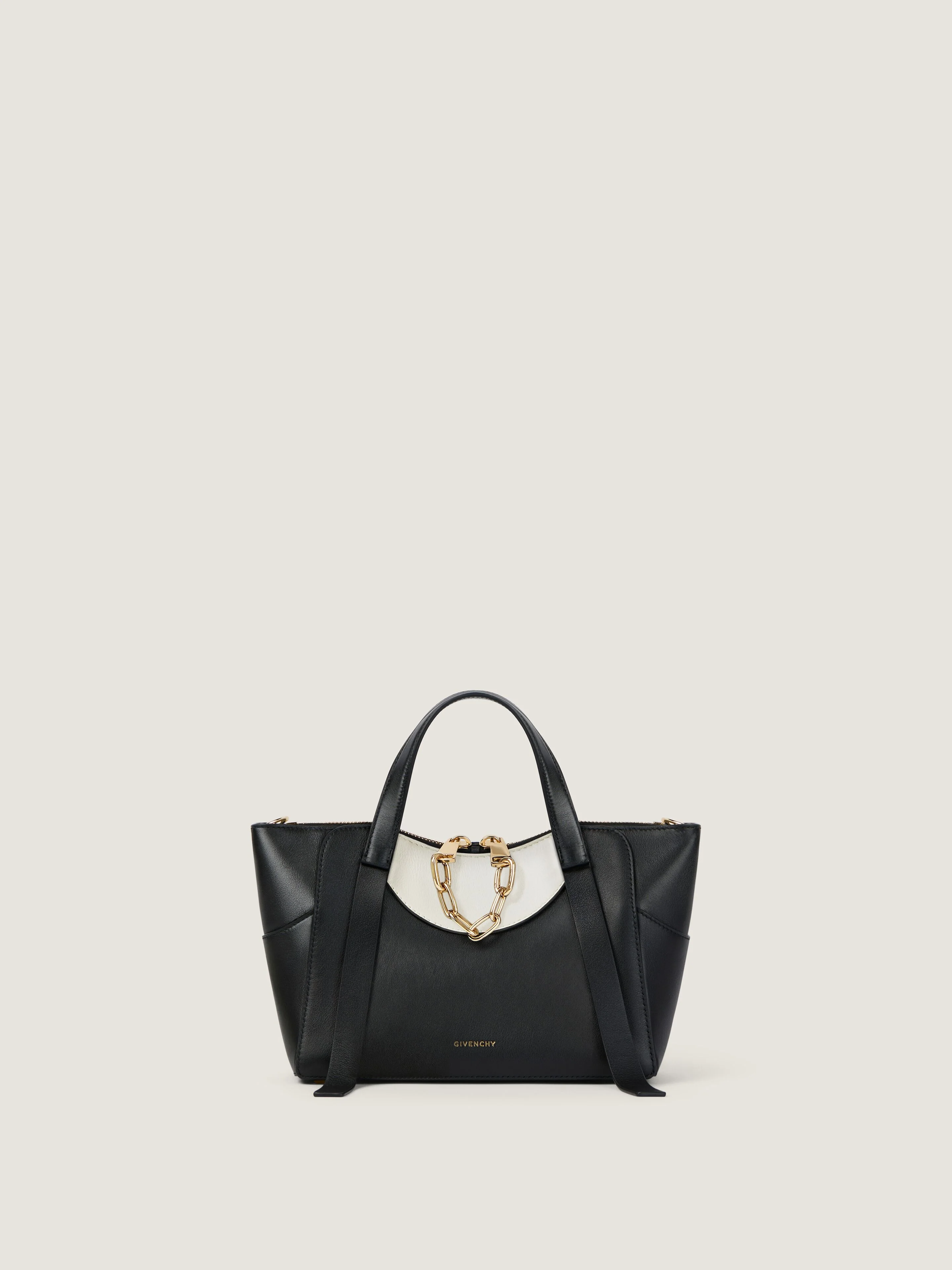 SMALL THE SNATCH BAG IN GRAINED BICOLOR LEATHER - 1