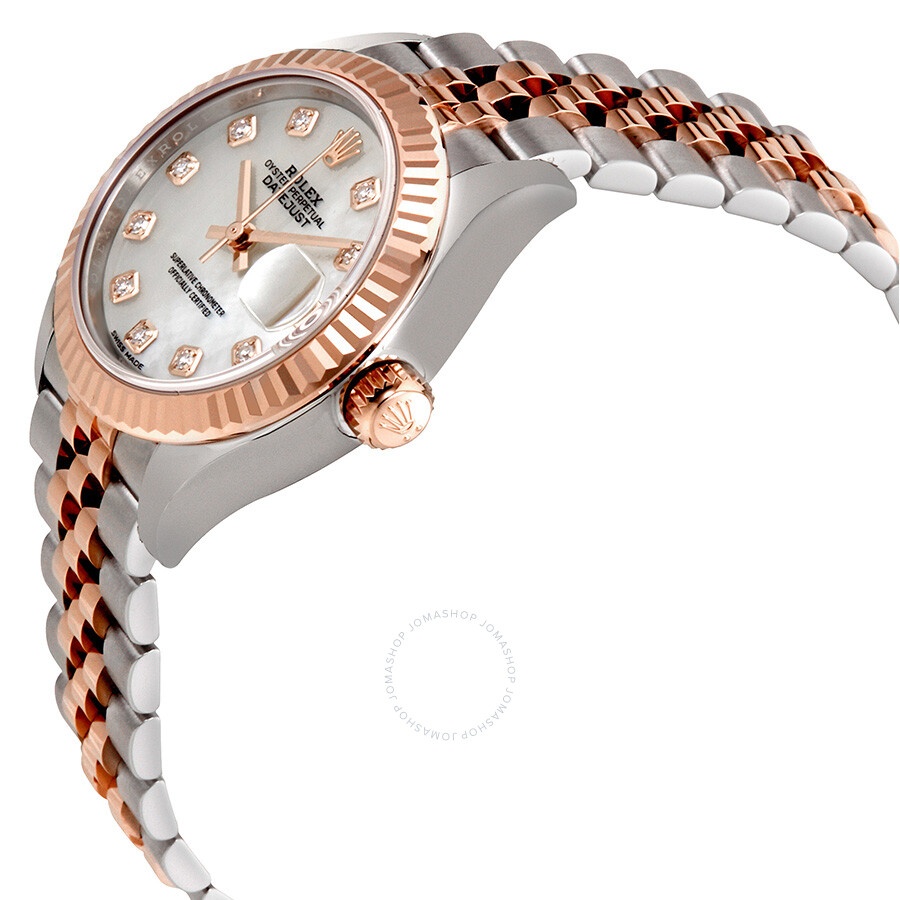 Rolex Lady Datejust Mother of Pearl Diamond Steel and 18K Everose Gold Jubilee Watch 279171MDJ - 2
