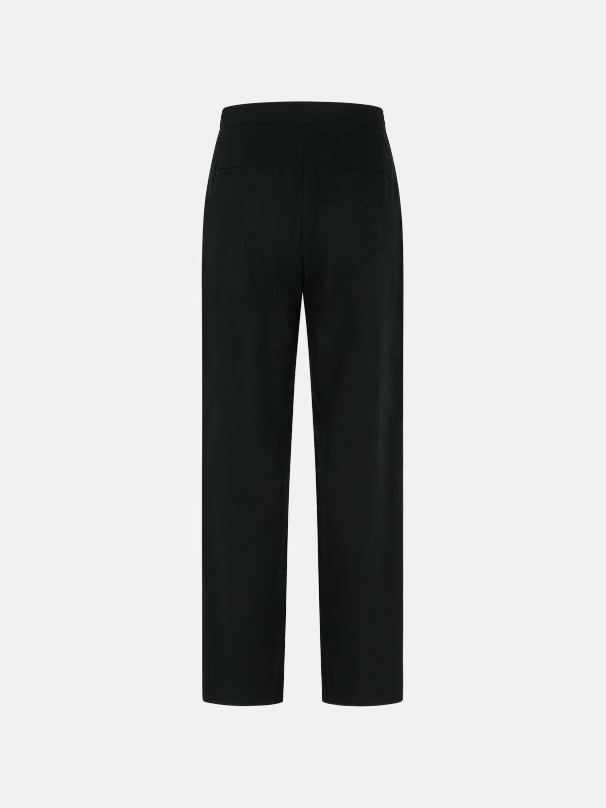 DEDE CARROT' BLACK COTTON PANTS - 3