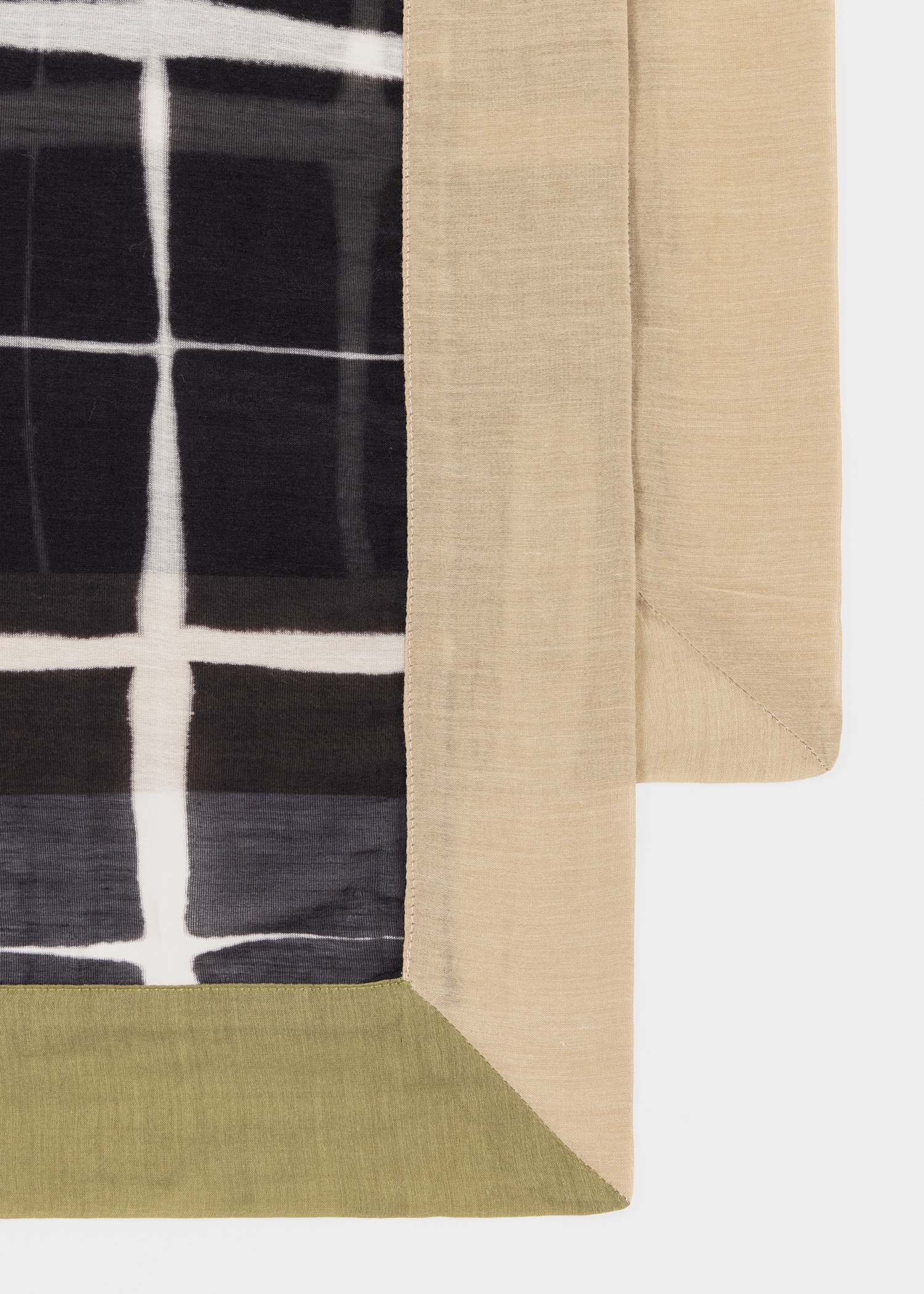 Women's Black Geometric Print Cotton-Silk Scarf - 2
