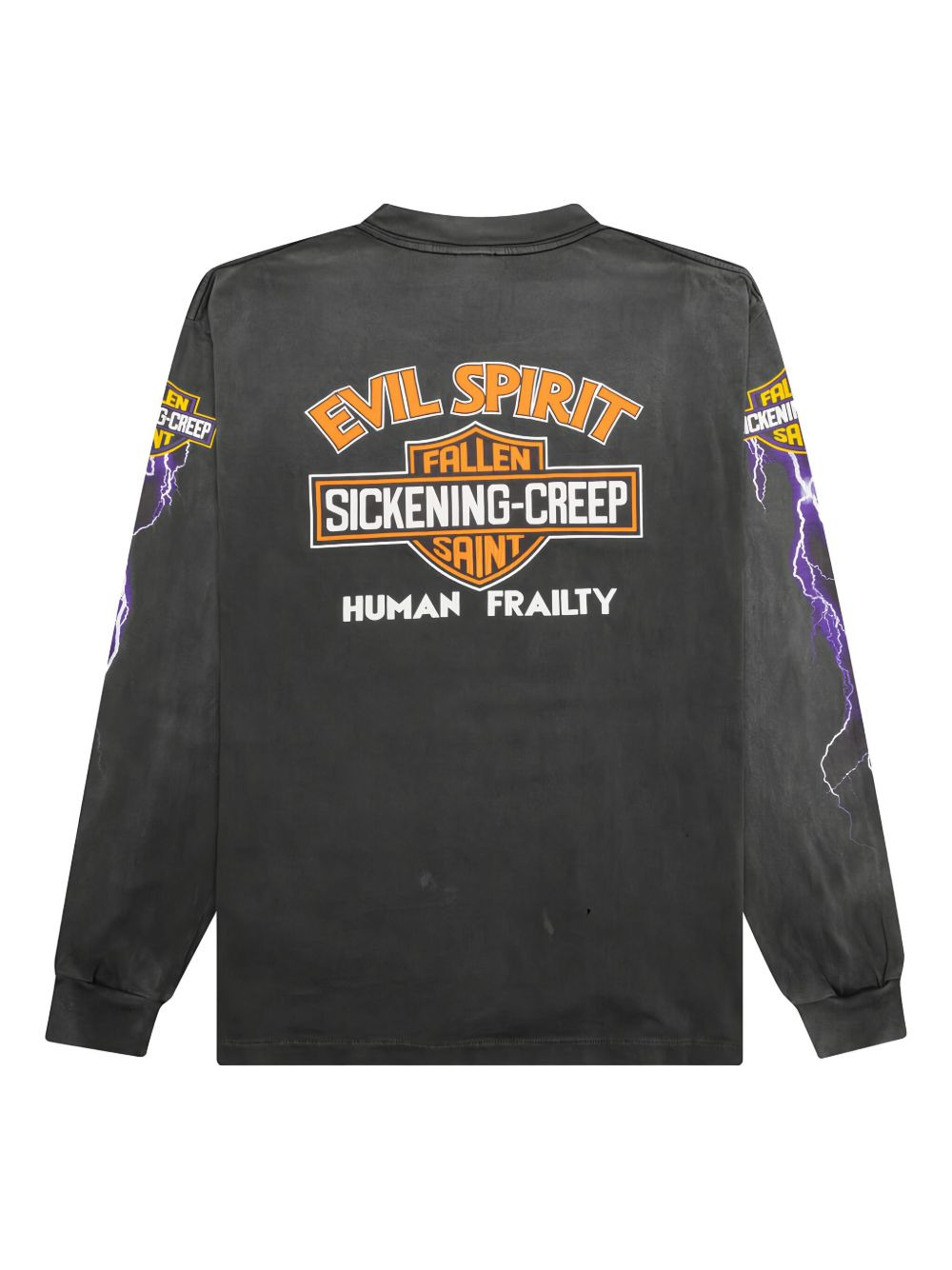 lightning-bolt graphic long-sleeve T-shirt - 2