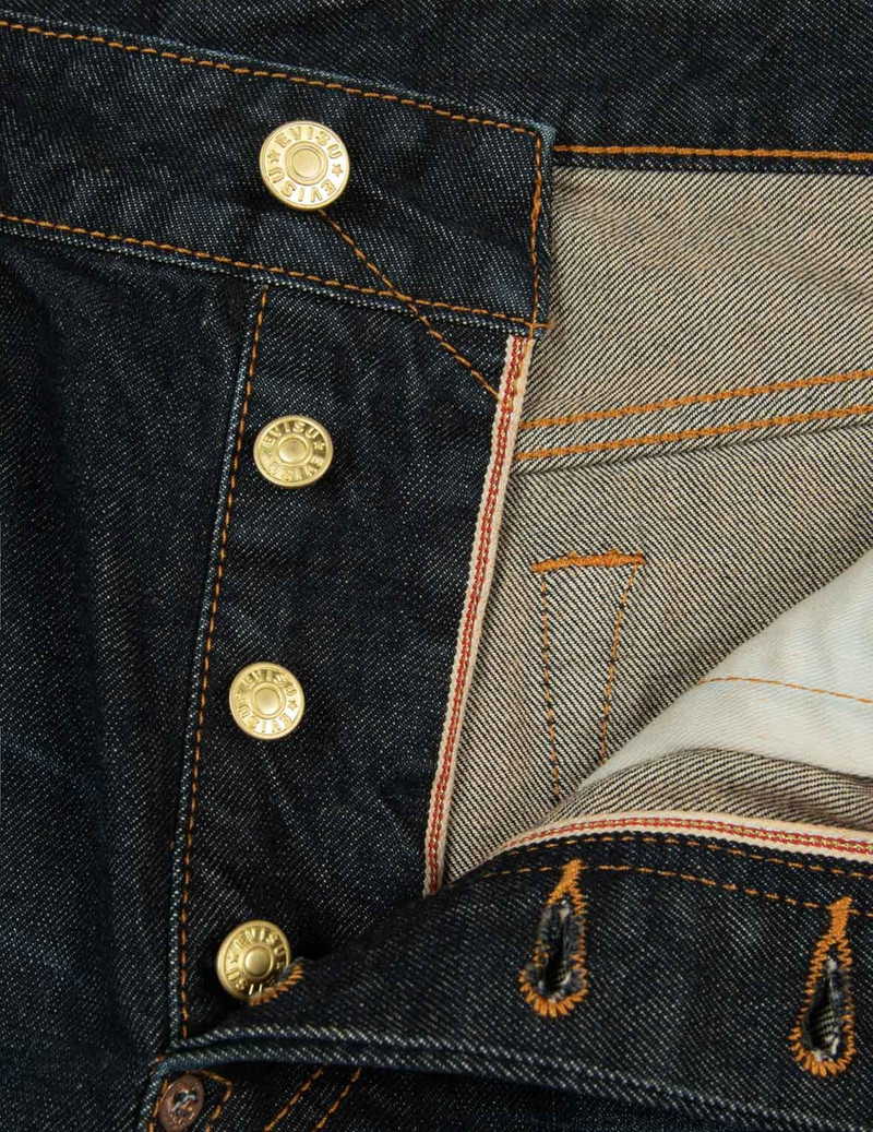 SEAGULL AND KAMON EMBROIDERY MULTI-POCKET CARROT FIT DENIM JEANS #2017 14