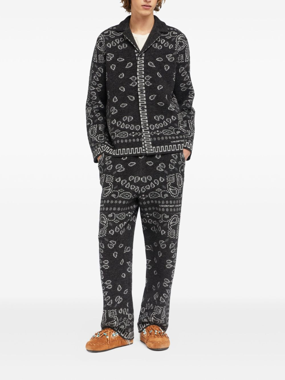 bandana-jacquard trousers - 3