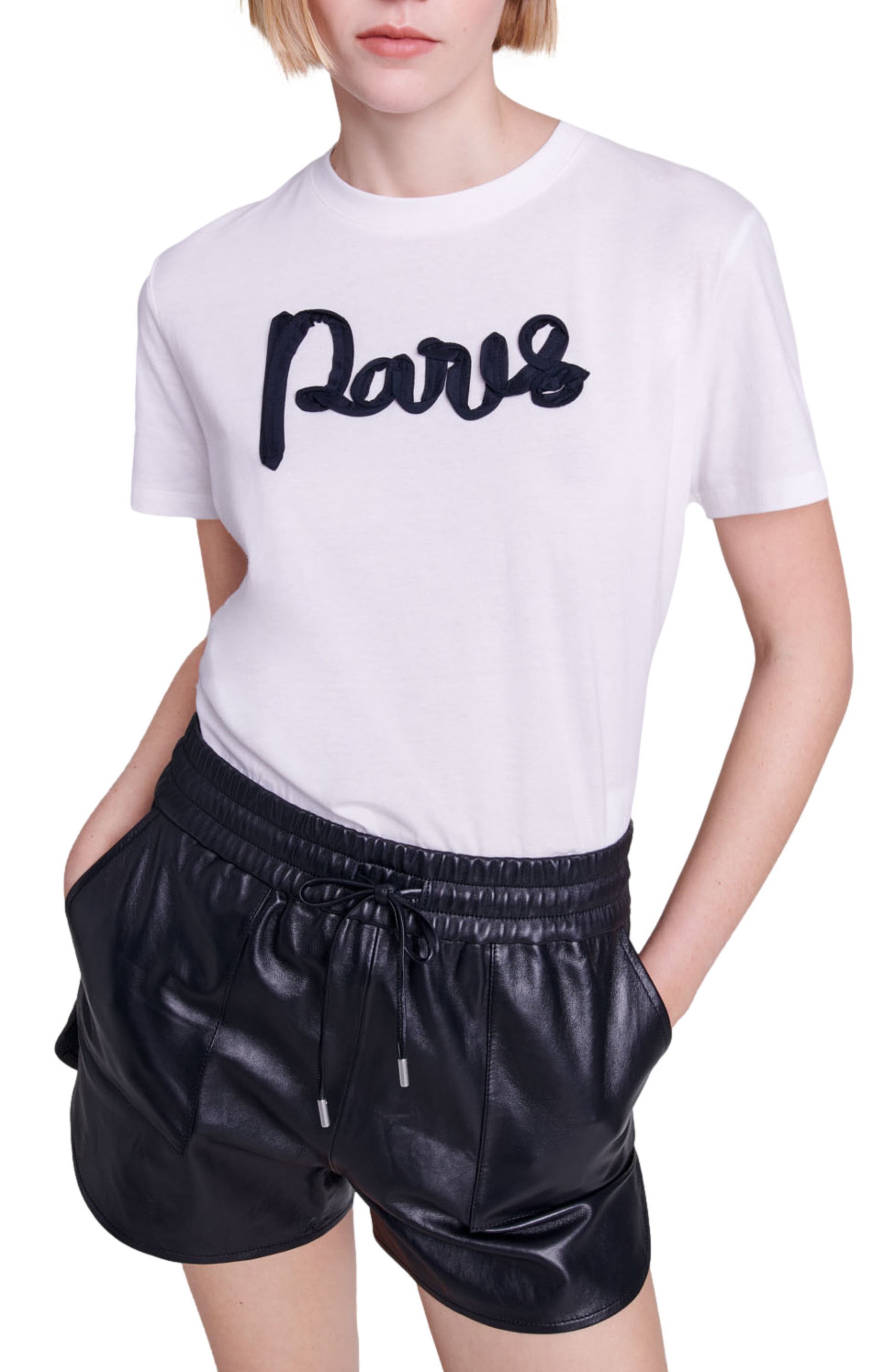 maje Cotton T-shirt in White at Nordstrom - 1
