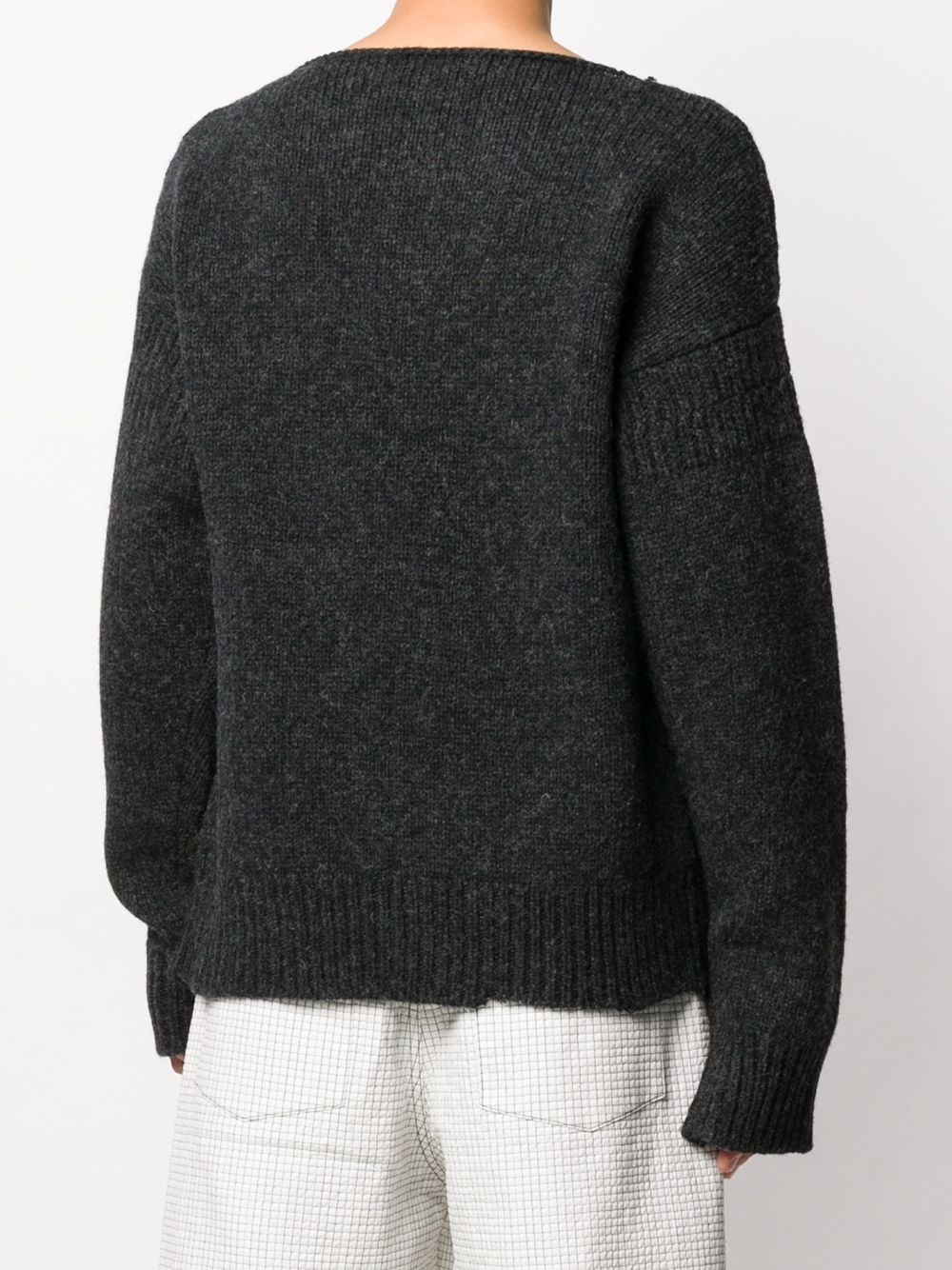 distressed effect knitted jumper - 4