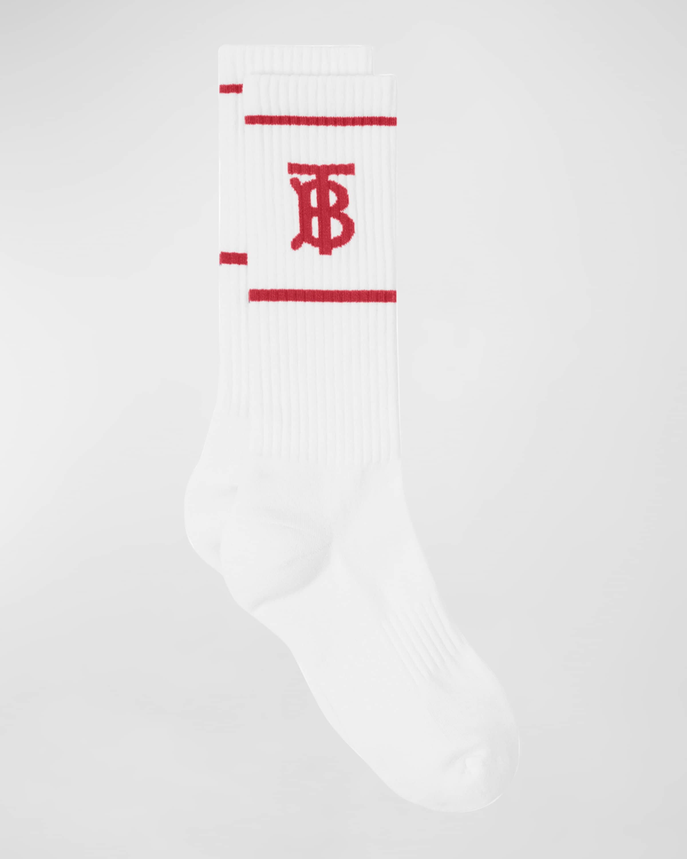 Men's TB-Monogram Crew Socks - 1