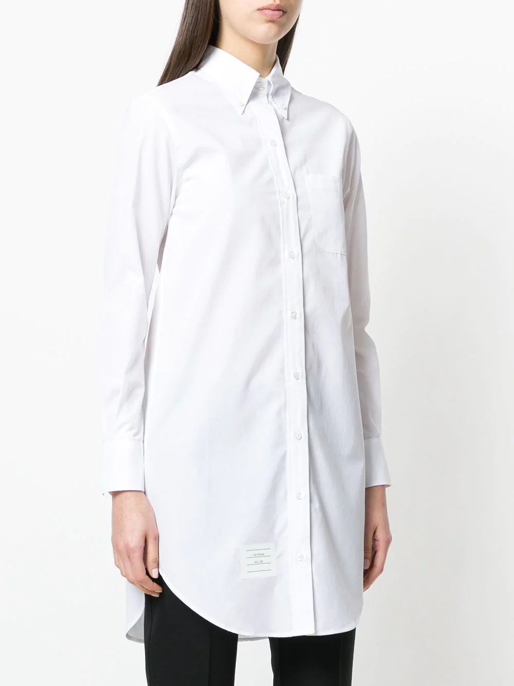 elongated button-down shirt - 3