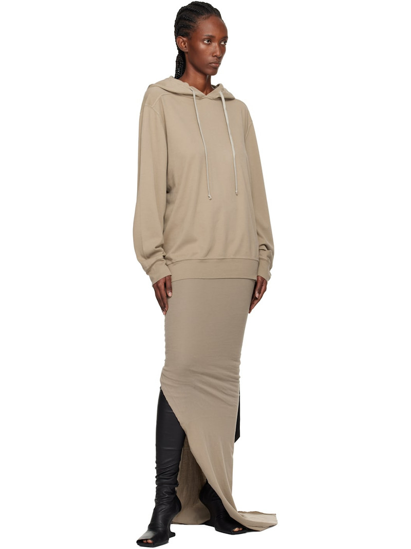 Rick Owens DRKSHDW Taupe Concordians Oversized Hoodie outlook