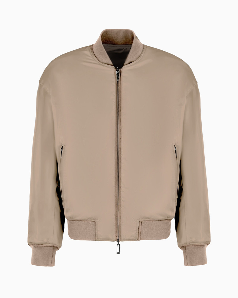 Reversible bomber jacket in quilted technical satin 5
