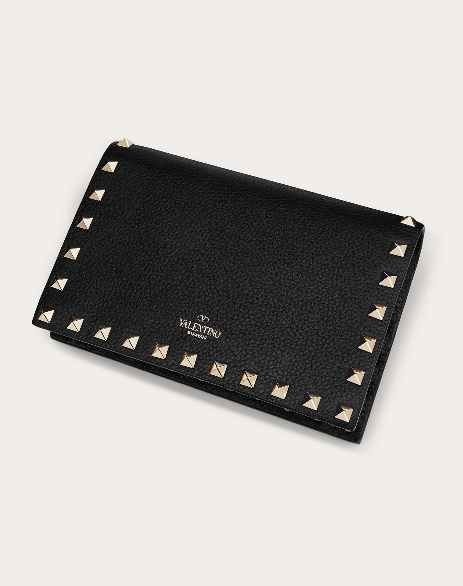 Rockstud Grainy Calfskin Chain Pouch - 3