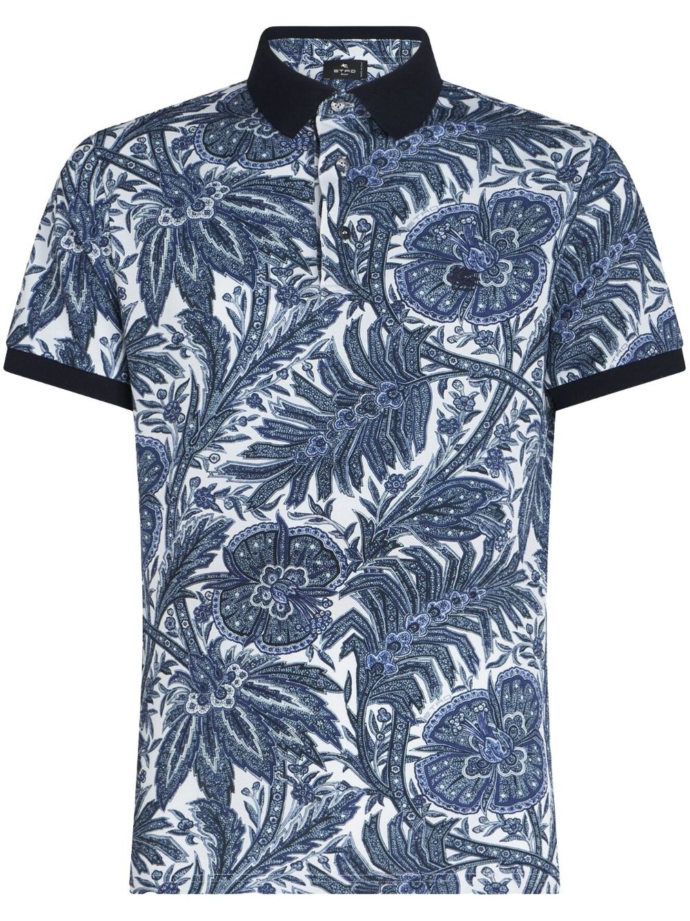 all-over graphic-print polo shirt - 1