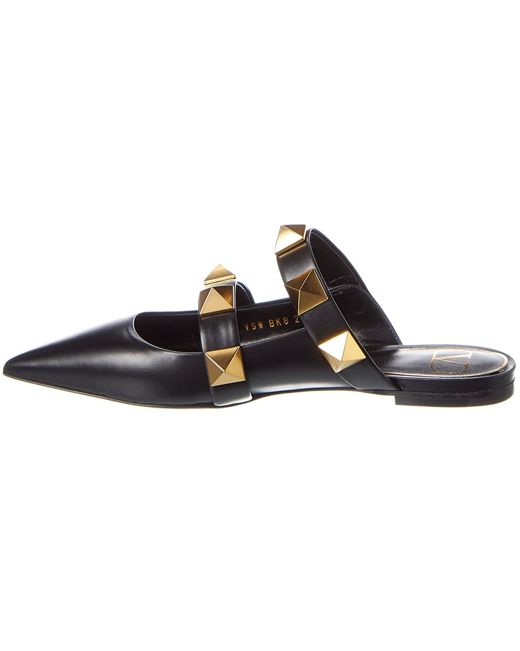 Valentino Roman Stud Leather Flat - 2