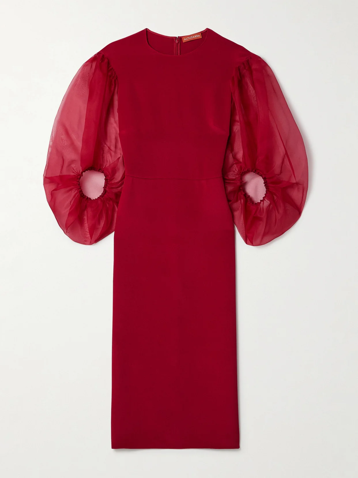 Danielle Silk-cady And Organza Midi Dress - 1