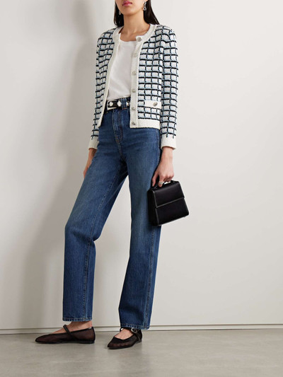 VERONICA BEARD Lavigne jacquard-knit cotton cardigan outlook