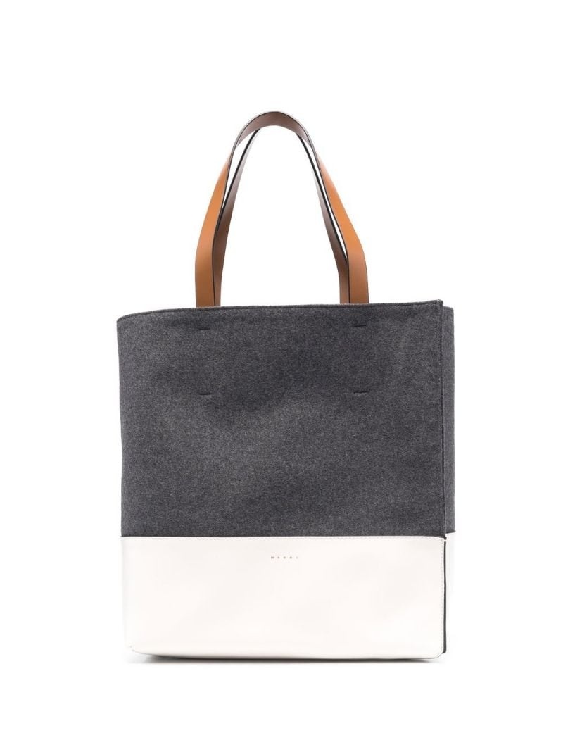 panelled tote bag - 1