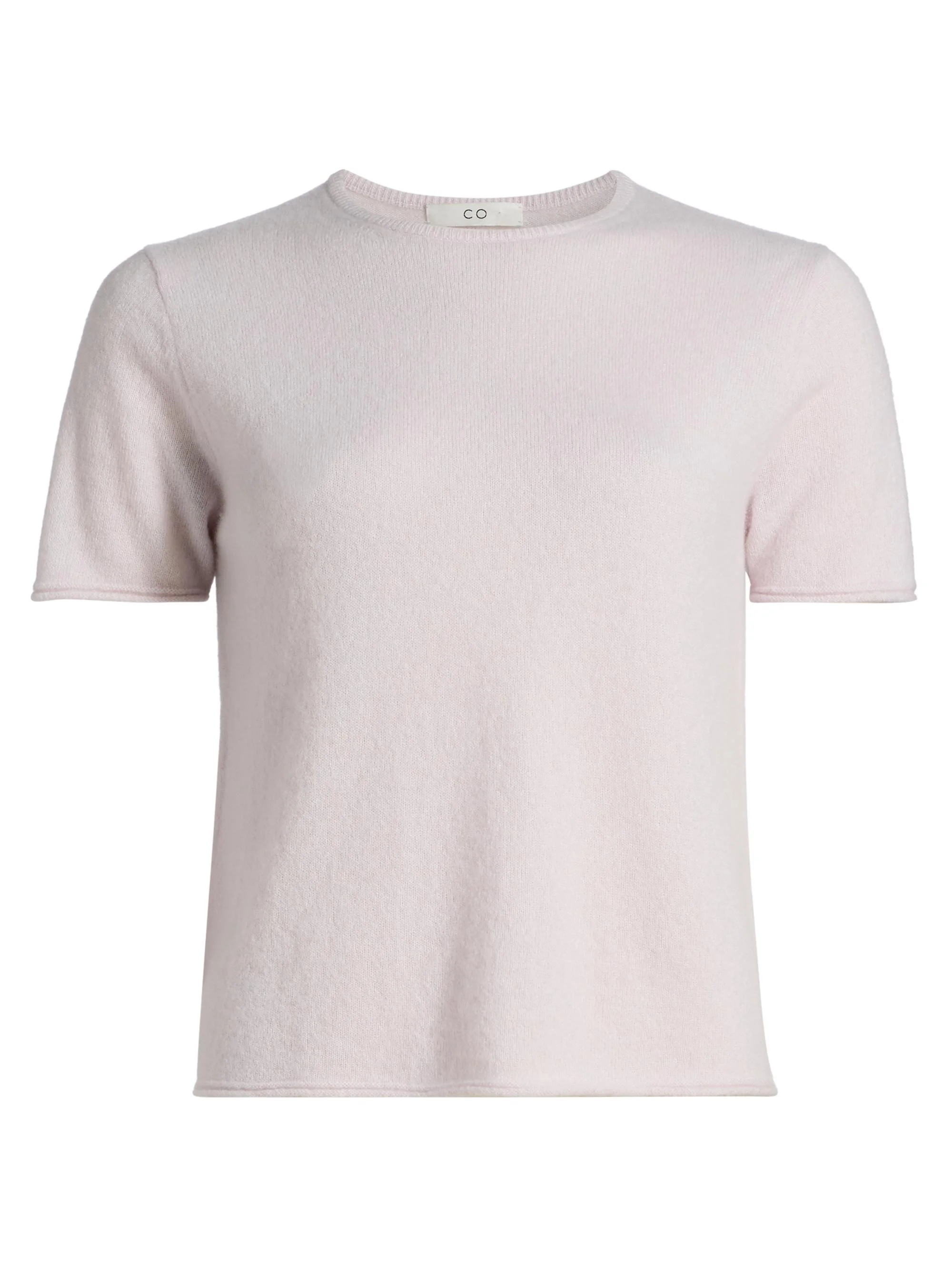 Women's Crewneck Knit Cashmere-Silk T-Shirt - Orchid Ice - 1
