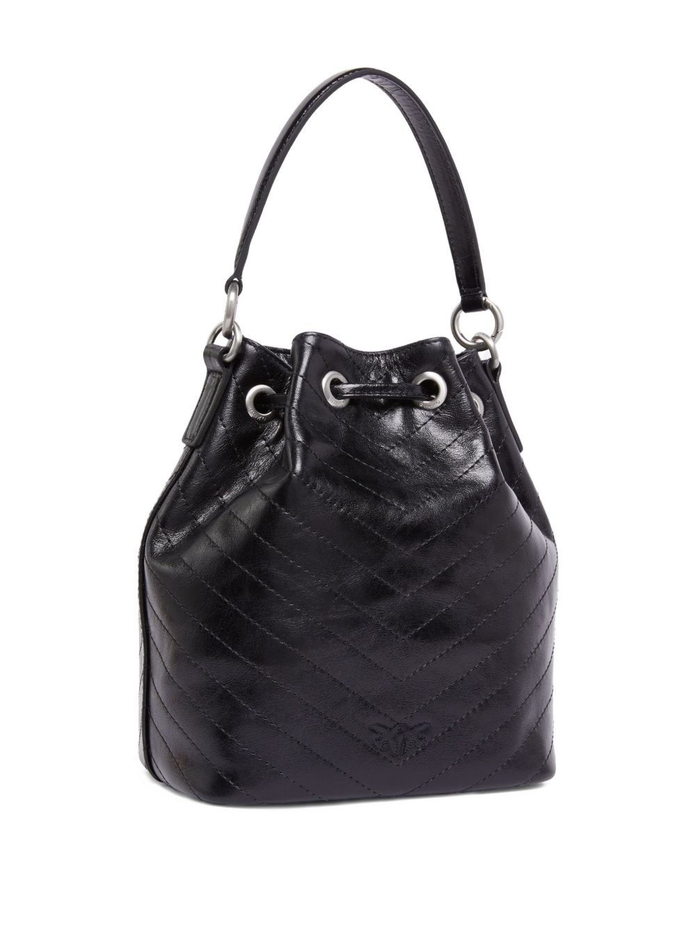 quilted leather bucket bag - 2