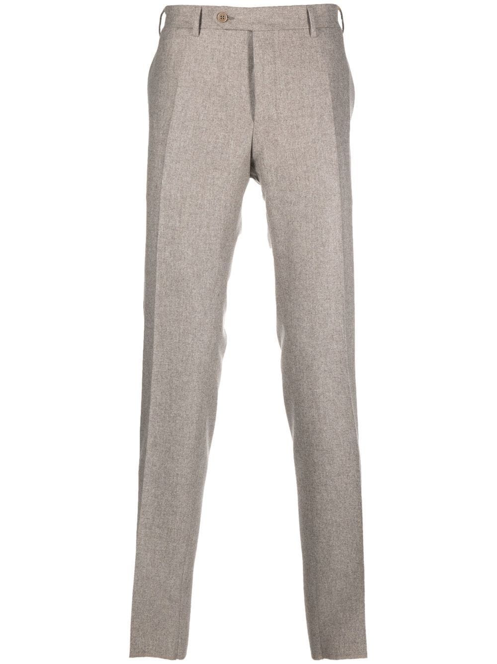 straight-leg wool trousers - 1