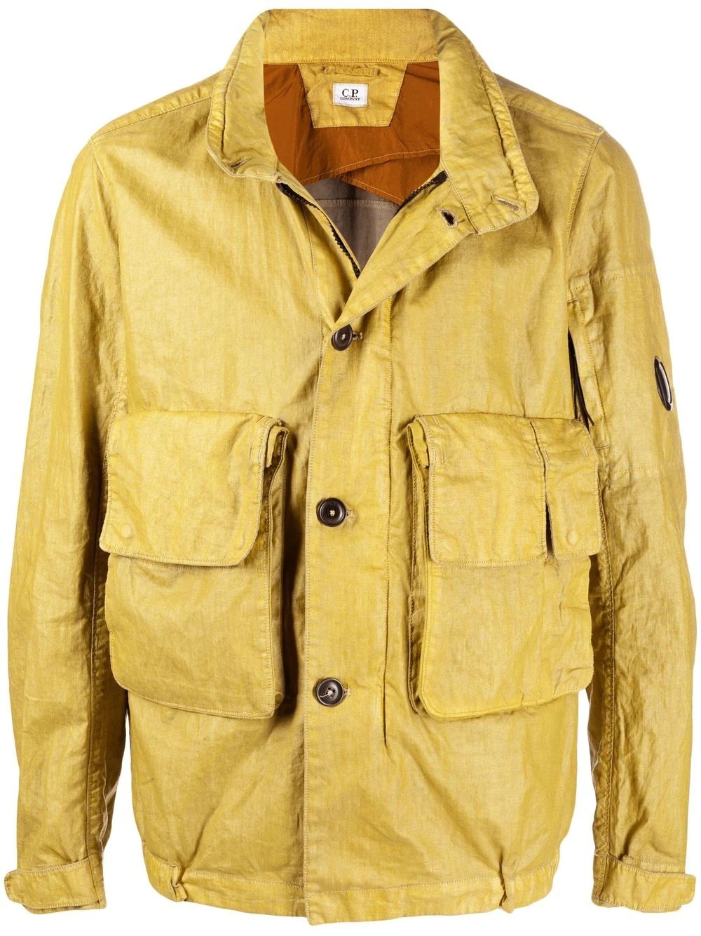 cargo-pockets waxed jacket - 1